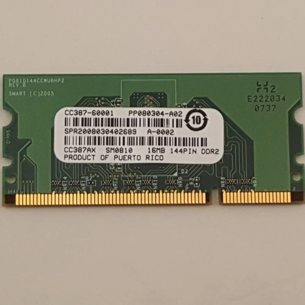 HP CC387AX 16MB 144-pin DDR2 SDRAM Memory Module HP LJ 3005 CC387-60001